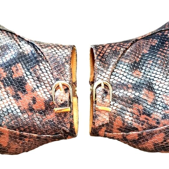 Joie Rawly Snakeskin Leather Ankle Boots Size 38 - Picture 8 of 16